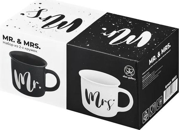 Набор кружек Elan Gallery Mrs. аnd Mr / 880123
