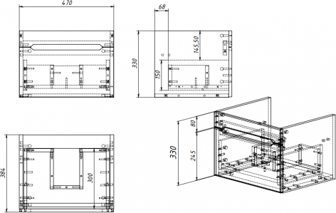 Тумба под умывальник Акваль Токи 50 / ТОКИ.50.00.12.N
