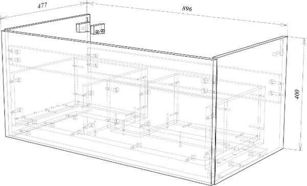 Тумба под умывальник Garda Neapol 81н_900 / 31.81н.900.PVC (баноффи)