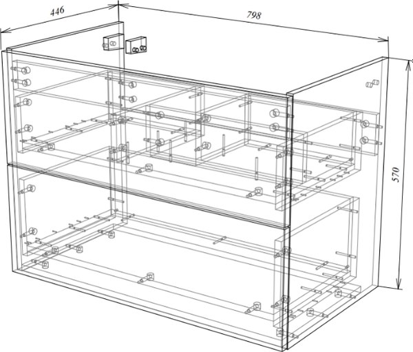 Тумба под умывальник Garda Neapol 82н_800 / 31.82н.800.PVC (баноффи)