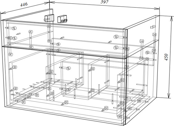 Тумба под умывальник Garda Tramonta 79н_600 / 08.79н.600.PVC