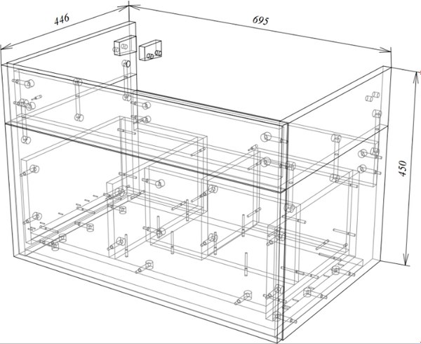 Тумба под умывальник Garda Tramonta 79н_700 / 08.79н.700.PVC