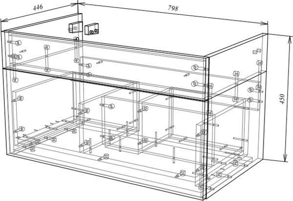 Тумба под умывальник Garda Tramonta 79н_800 / 08.79н.800.PVC