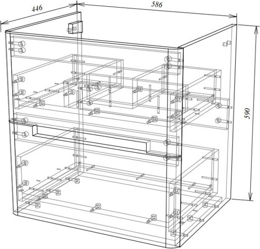 Тумба под умывальник Garda Allegro 76н_600 / 30.76н.600
