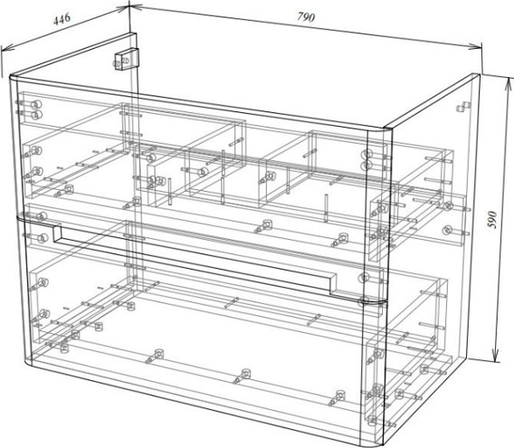 Тумба под умывальник Garda Allegro 76н_800 / 30.76н.800