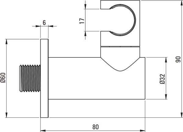 Крепление душевой штанги Deante Cascada Gold BR NAC_R57K