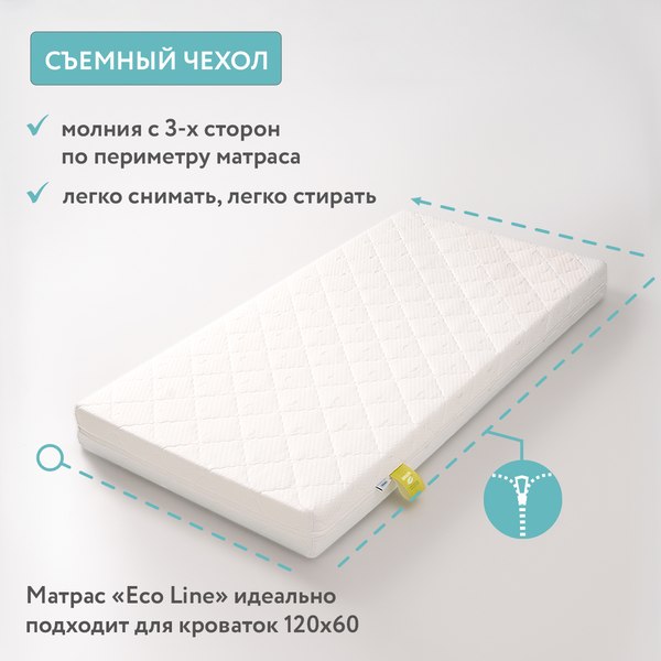 Матрас в кроватку Plitex Eco Line / ЭКО-16/1