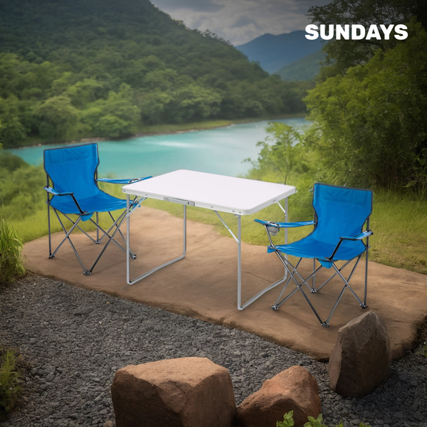Комплект складной мебели Sundays ZC-CT004/ZC-CC005 (синий)