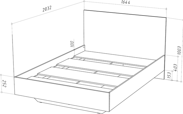 Двуспальная кровать НК Мебель Бланка 160x200 / 22512328