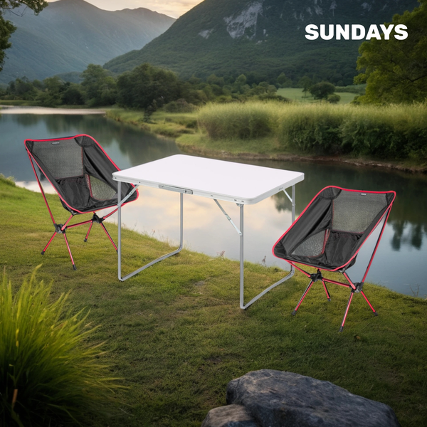 Комплект складной мебели Sundays ZC-CT004/ZC-CC012-1 (черный)