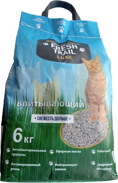 Наполнитель для туалета Kremnos Fresh Trail Luxe Минеральный