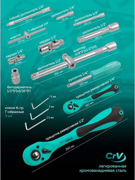 Универсальный набор инструментов MAMEDFORCE MF-4941-5