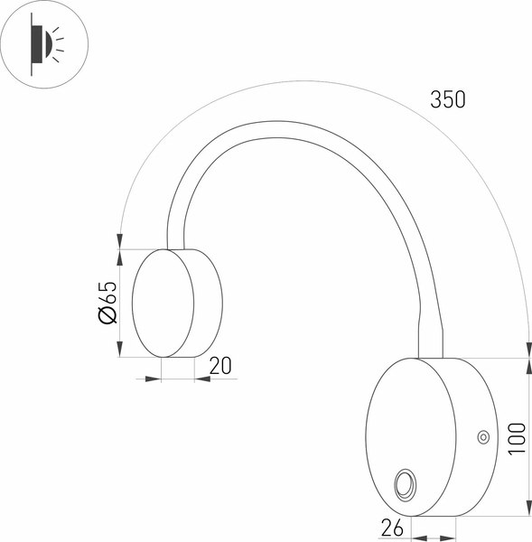 Спот Arlight SP-SON-R90-3W Warm3000 WH 100deg 230V / 031395