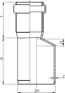 Переходник внутренней канализации Ostendorf HTR 125/110мм Ger / 116710