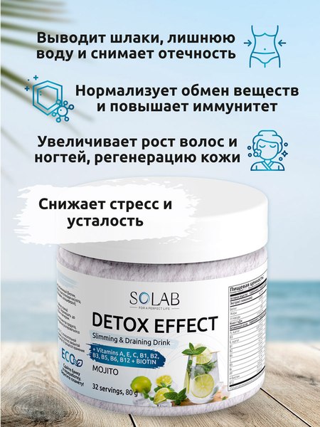 Пищевая добавка SOLAB Детокс и Лимонник Detox Slim Effect
