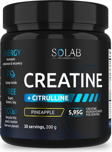 Комплексные аминокислоты SOLAB Креатин с L-цитруллином - фото