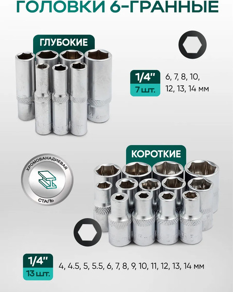 Универсальный набор инструментов RockForce RF Light-2661-5