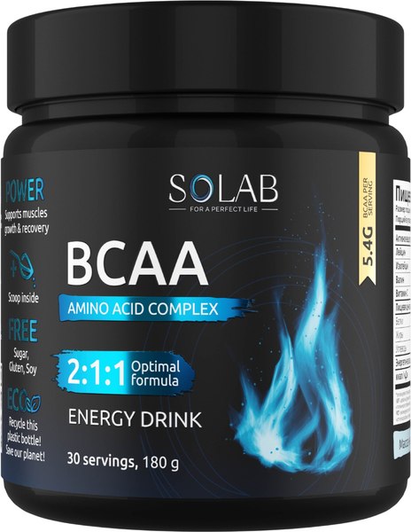 Аминокислоты BCAA SOLAB 2:1:1 - фото