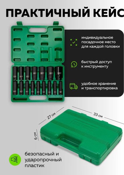 Набор головок слесарных Forsland 4167-5MPB