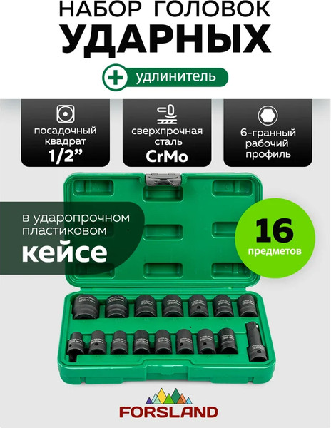 Набор головок слесарных Forsland 4179-5MPB