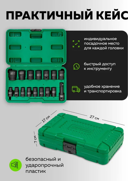 Набор головок слесарных Forsland 4179-5MPB