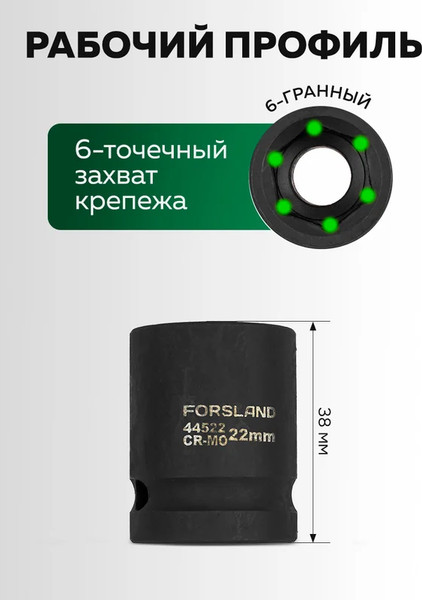 Набор головок слесарных Forsland 4179-5MPB