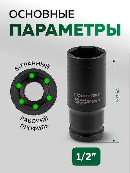 Набор головок слесарных Forsland 4117-5MPB