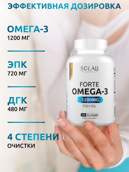 Жирные кислоты SOLAB Omega-3 - 60%