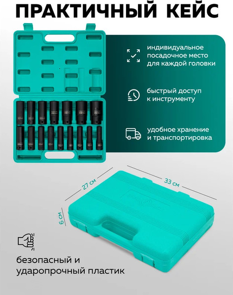 Набор головок слесарных FORSandTUNE 4167-5MPB