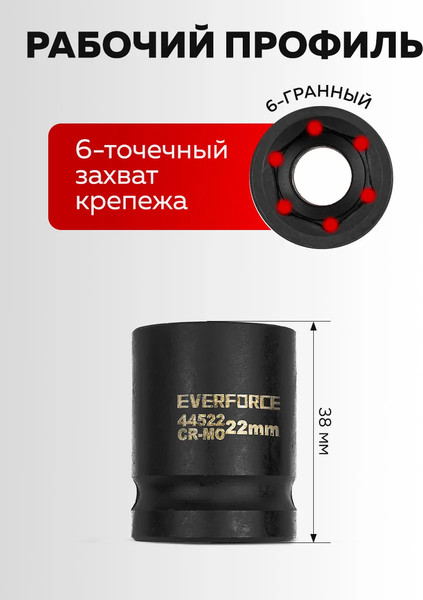 Набор головок слесарных Everforce EF-4179-5MPB