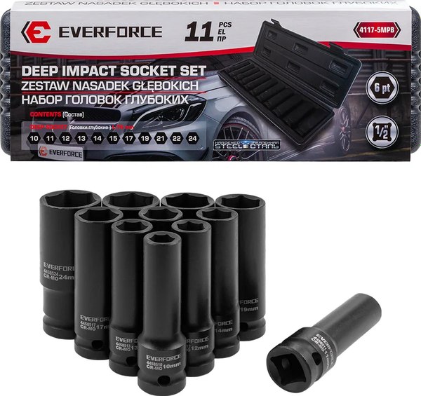 Набор головок слесарных Everforce EF-4117-5MPB - фото