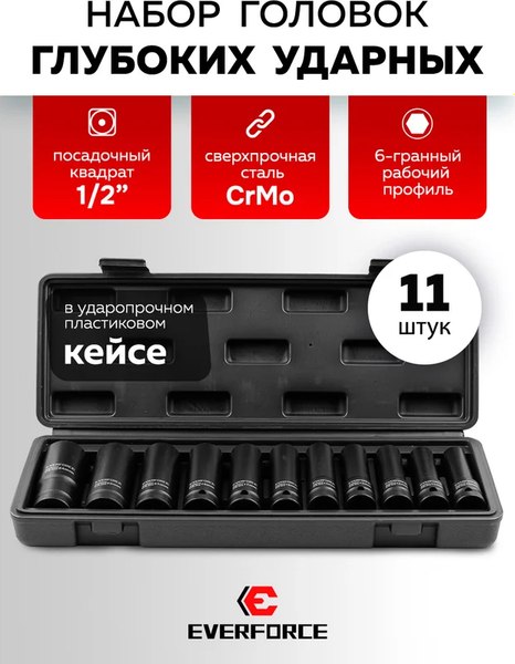 Набор головок слесарных Everforce EF-4117-5MPB