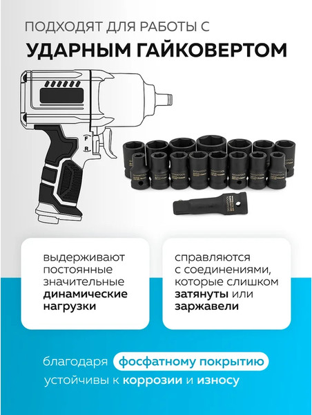 Набор головок слесарных Sigmatool 4179-5MPB