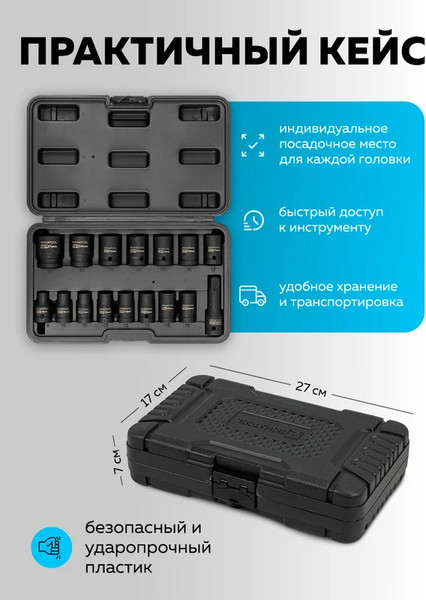 Набор головок слесарных Sigmatool 4179-5MPB