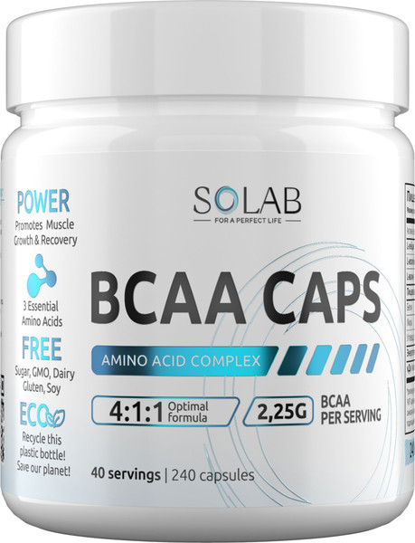 Аминокислоты BCAA SOLAB 4:1:1 - фото