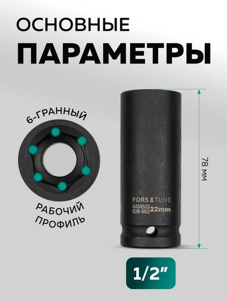 Набор головок слесарных FORSandTUNE 4117-5MPB