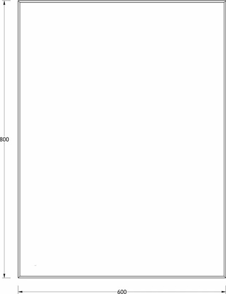 Зеркало Дабл-Ю Без полки 60x80 фацет 2 варианта навеса / S60K