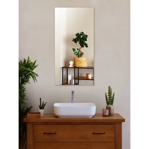 Зеркало Дабл-Ю Без полки 60x120 кромка 2 варианта навеса / SB60K - фото