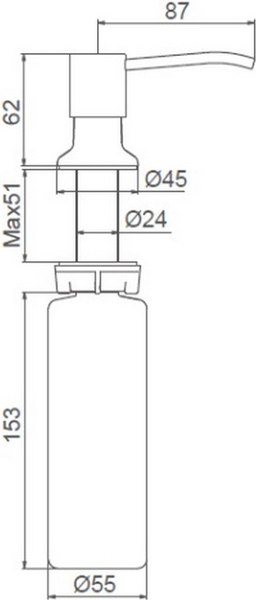 Дозатор встраиваемый в мойку Marrbaxx DS01-B
