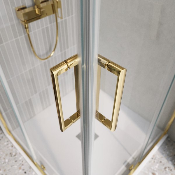 Душевой уголок BelBagno Luce-A-2-100-C-ORO