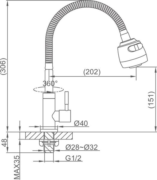 Кран на одну воду Frap F41899-7