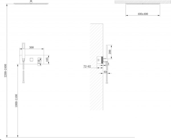 Душевая система со смесителем Abber Daheim AF8221B