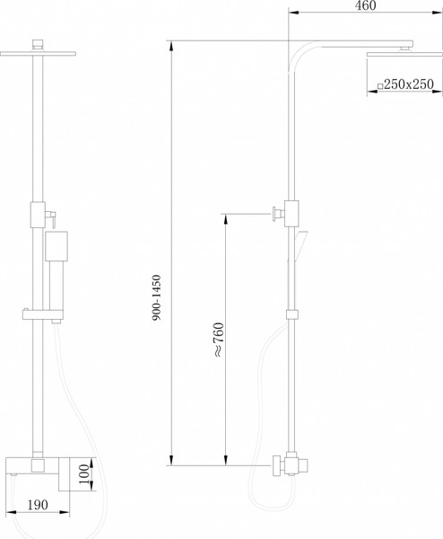 Душевая система со смесителем Abber Daheim AF8220L