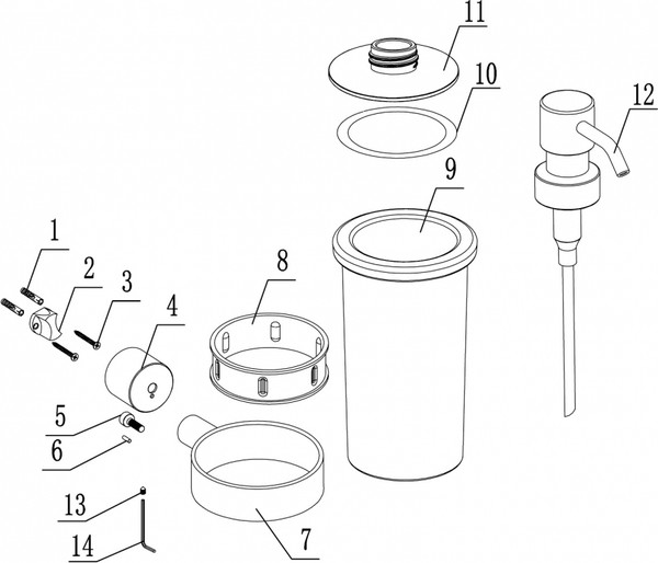 Дозатор для жидкого мыла Abber Osten 316 AA185A9BST