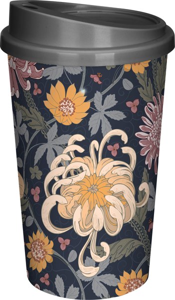 Стакан для горячих напитков Бытпласт Хризантемы / 435239413 - фото