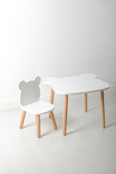 Комплект мебели с детским столом Leader Toys Мишка / 71024/70024ЛДСП