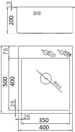 Мойка кухонная Wisent WS-34050D/GER013