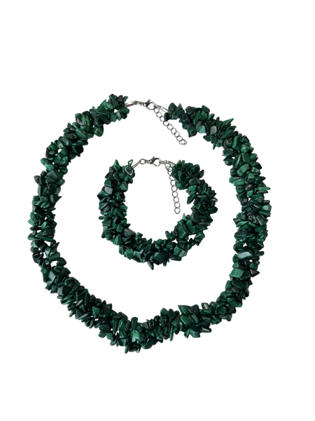 Комплект бижутерии Wolves Малахит 1376 - фото