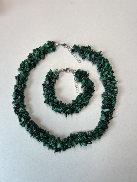 Комплект бижутерии Wolves Малахит 1376