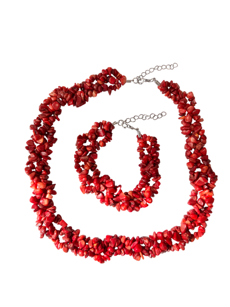 Комплект бижутерии Wolves Коралл 1377 - фото